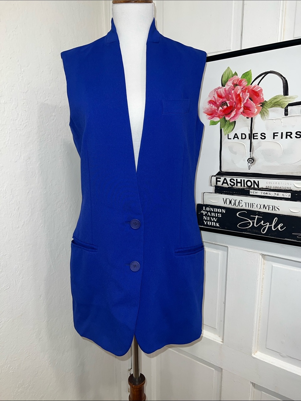 Stella McCartney Blue Long Vest Size 42IT/6-8US